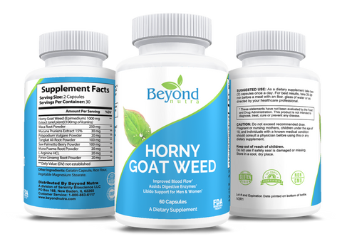 Beyond Nutra - Horny Goat Weed 60 Capsules-Beyondnutra.com