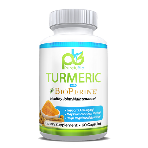 PurelyBio-Turmeric w/Bioperine 650mg 60ct Capsules-Beyondnutra.com