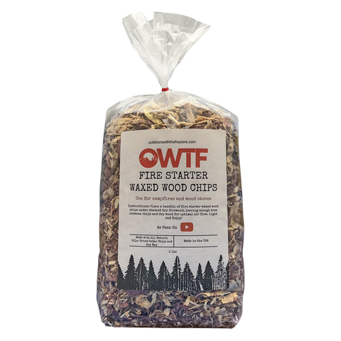 Fire Starter Bundle Waxed Cedar Wood Chips 2lbs - Free OWTF Hat-Beyondnutra.com