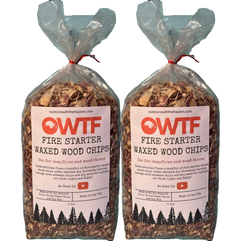 OWTF Fire Starter Waxed Cedar Wood Chips 2lbs-Beyondnutra.com