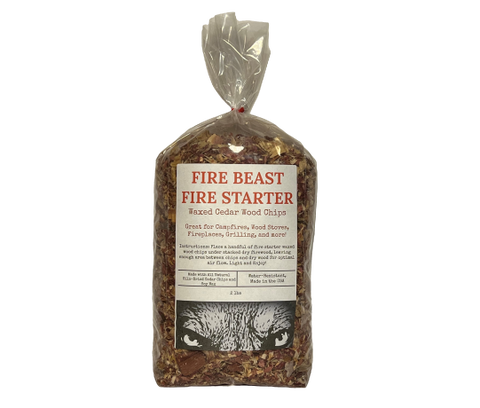 Fire Beast Fire Starter Waxed Cedar Wood Chips 2lbs-Beyondnutra.com