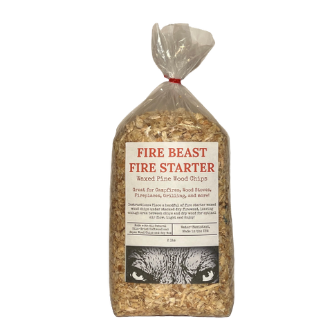 Fire Beast Fire Starter Waxed Pine Wood Chips 2lbs-Beyondnutra.com