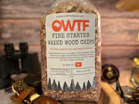 OWTF Fire Starter Waxed Cedar Wood Chips 2lbs-Beyondnutra.com