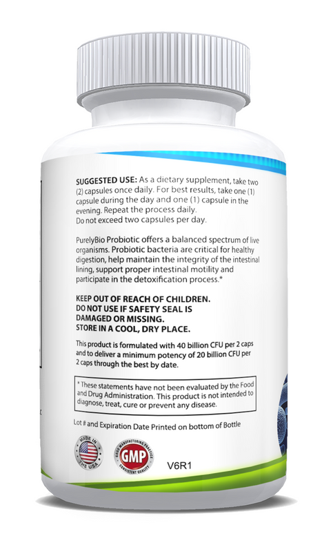 Purelybio - Probiotic 40 Billion CFU Maktrek 60ct Capsules-Beyondnutra.com